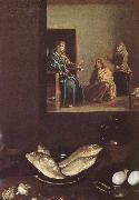 VELAZQUEZ, Diego Rodriguez de Silva y Detail of Jesus in the Mary-s home oil painting reproduction